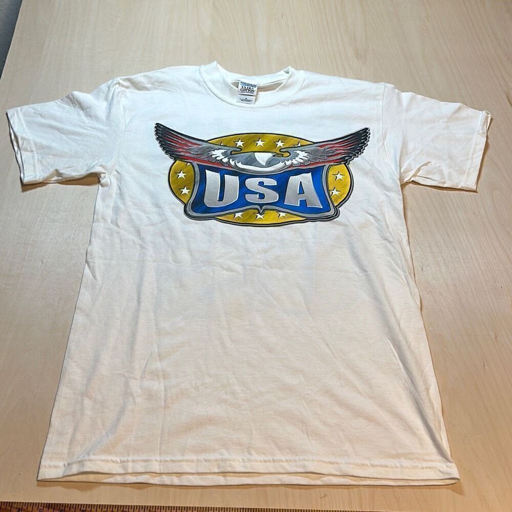 Vintage Y2K American Bald eagle Don’t mess with USA T shirt size M
